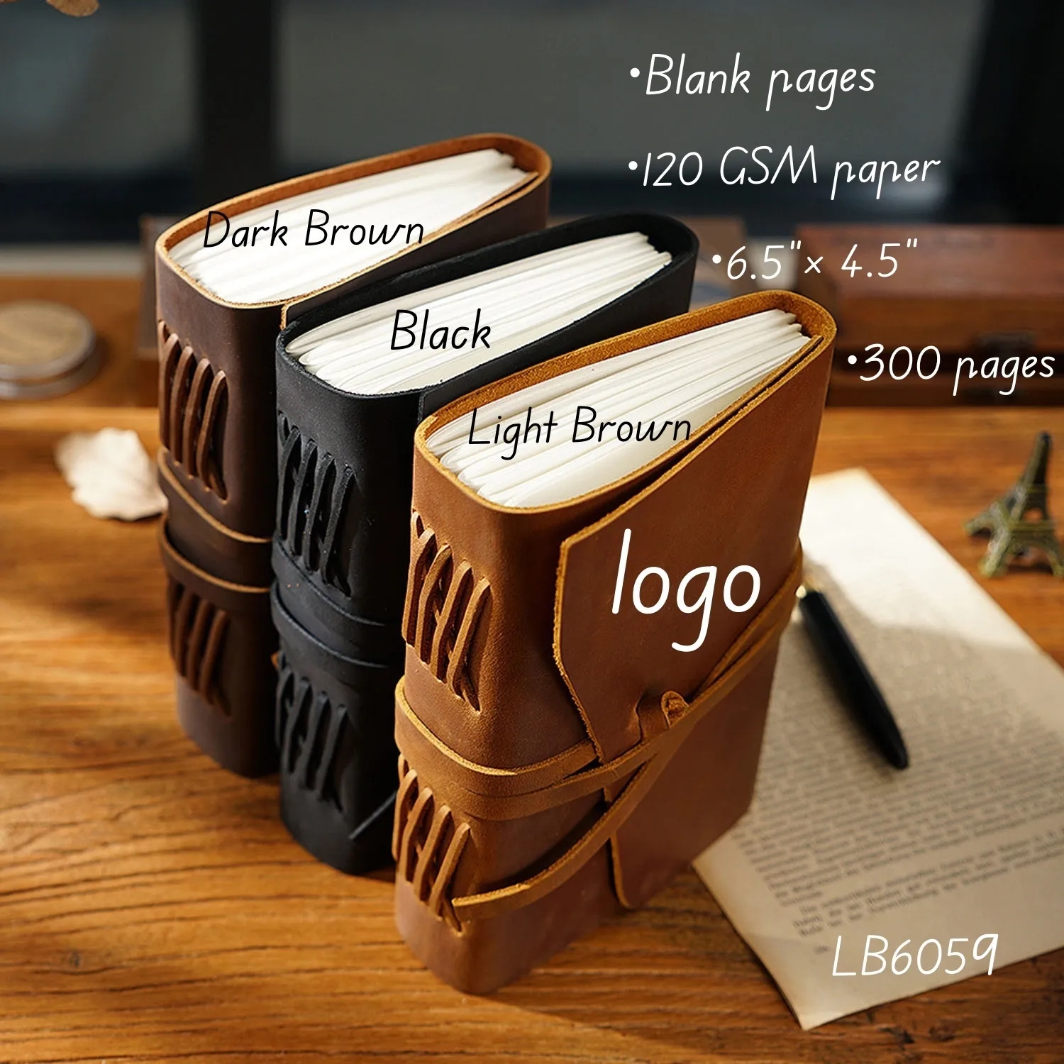 Genuine Leather Journal Bound Writing Notebook Handmade 7