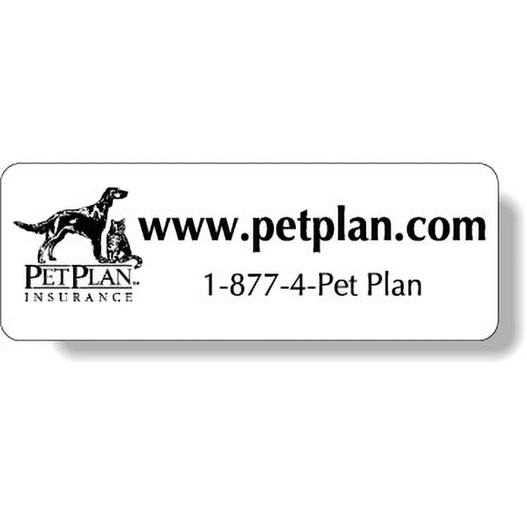 Stock Shape White Gloss Removable Adh Roll Labels - Rectangle / round corners (1.25" x 3.5") Flexo