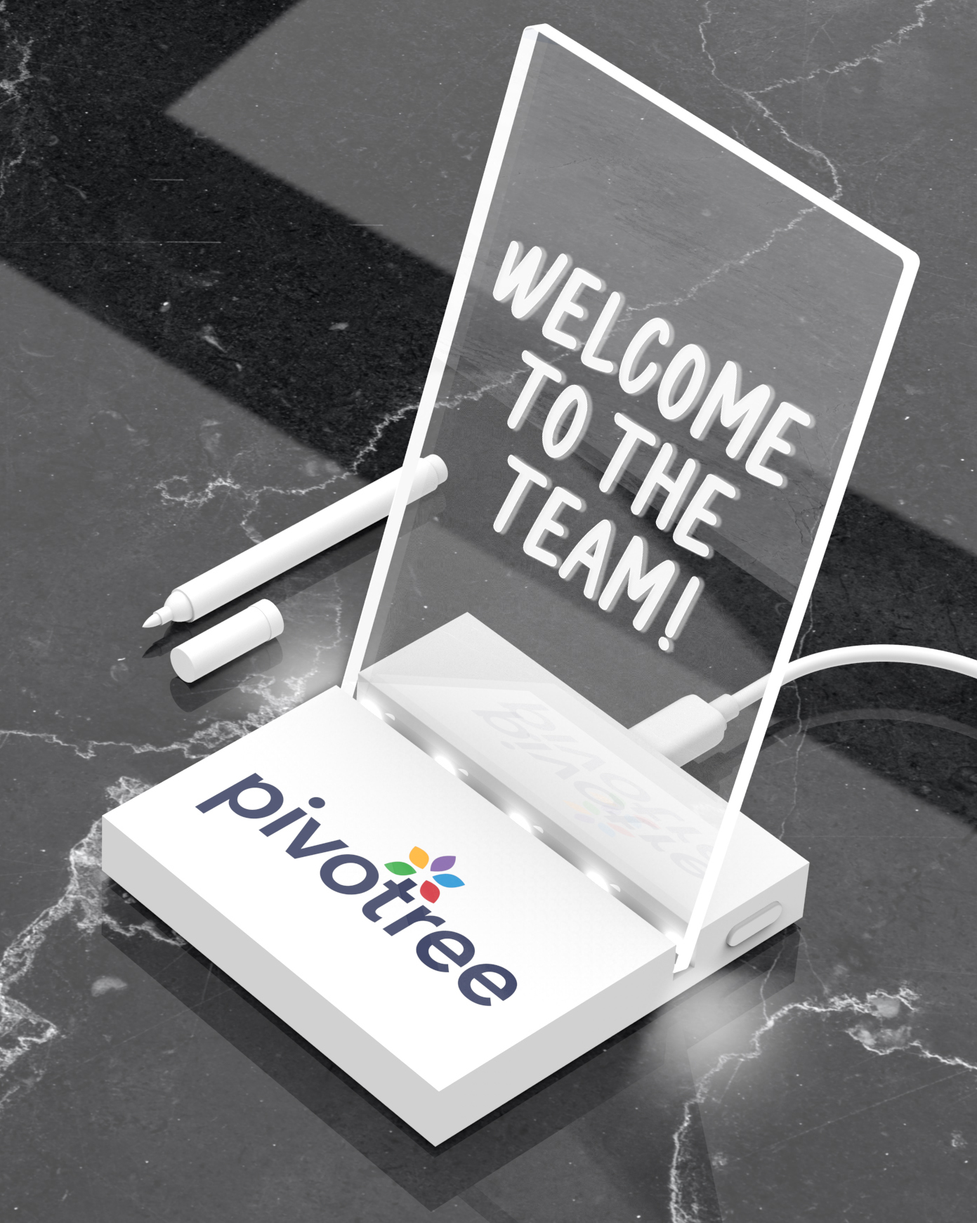 ClearPad Glow : Transparent memo pad with glow-up base 4