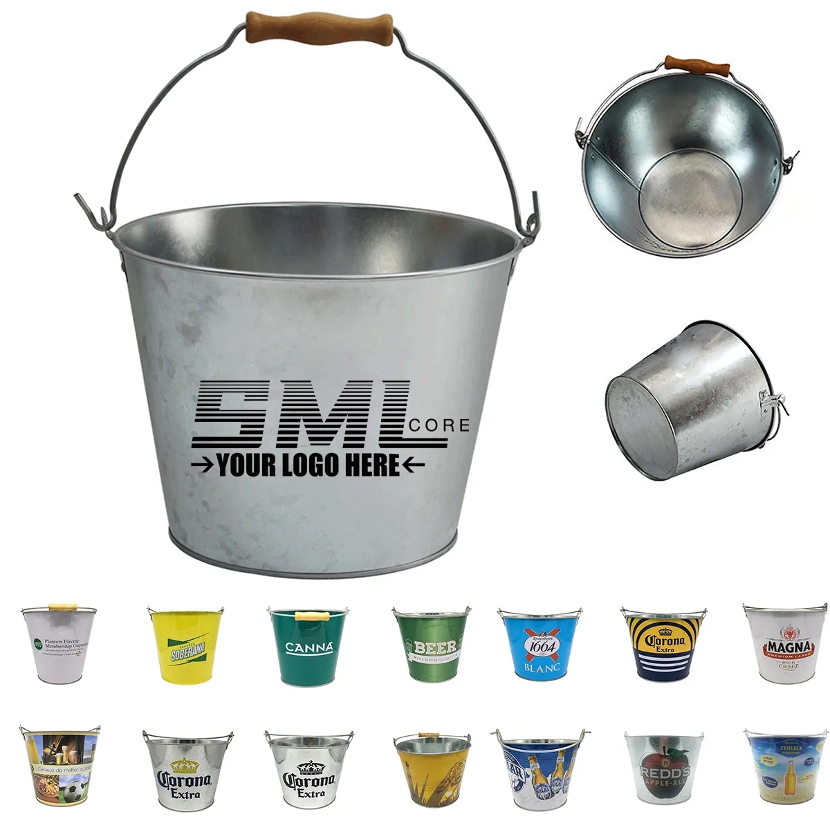 5Qt Tin Beer Bucket 2