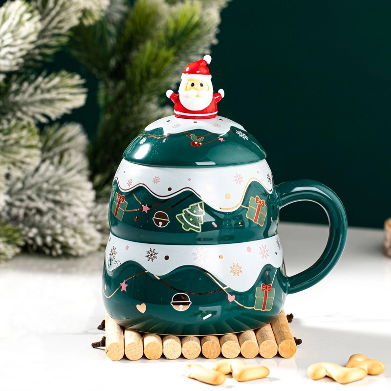 Christmas Tree Shaped Coffee Ceramic Mug 5