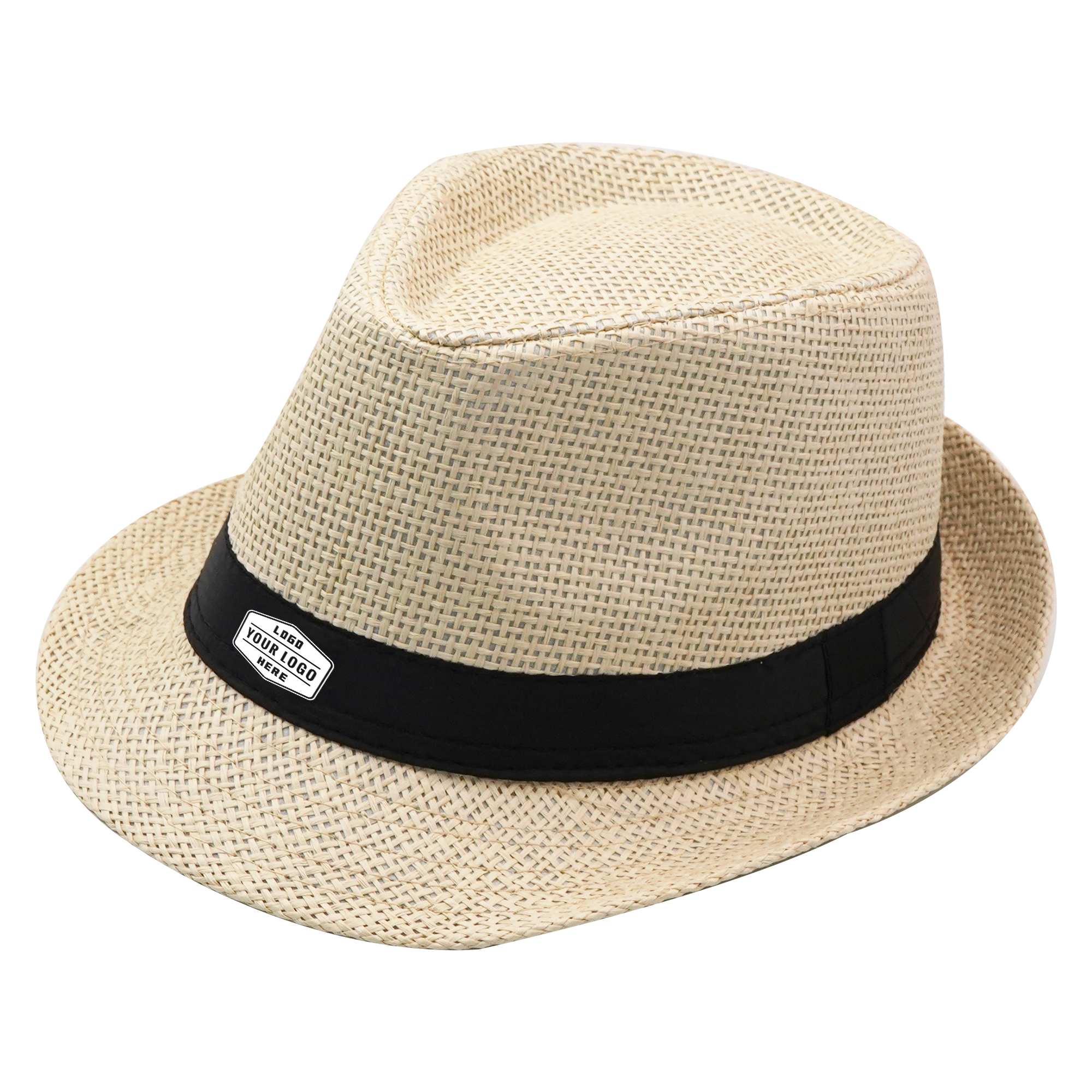 Natural Straw Fedora Hat 1