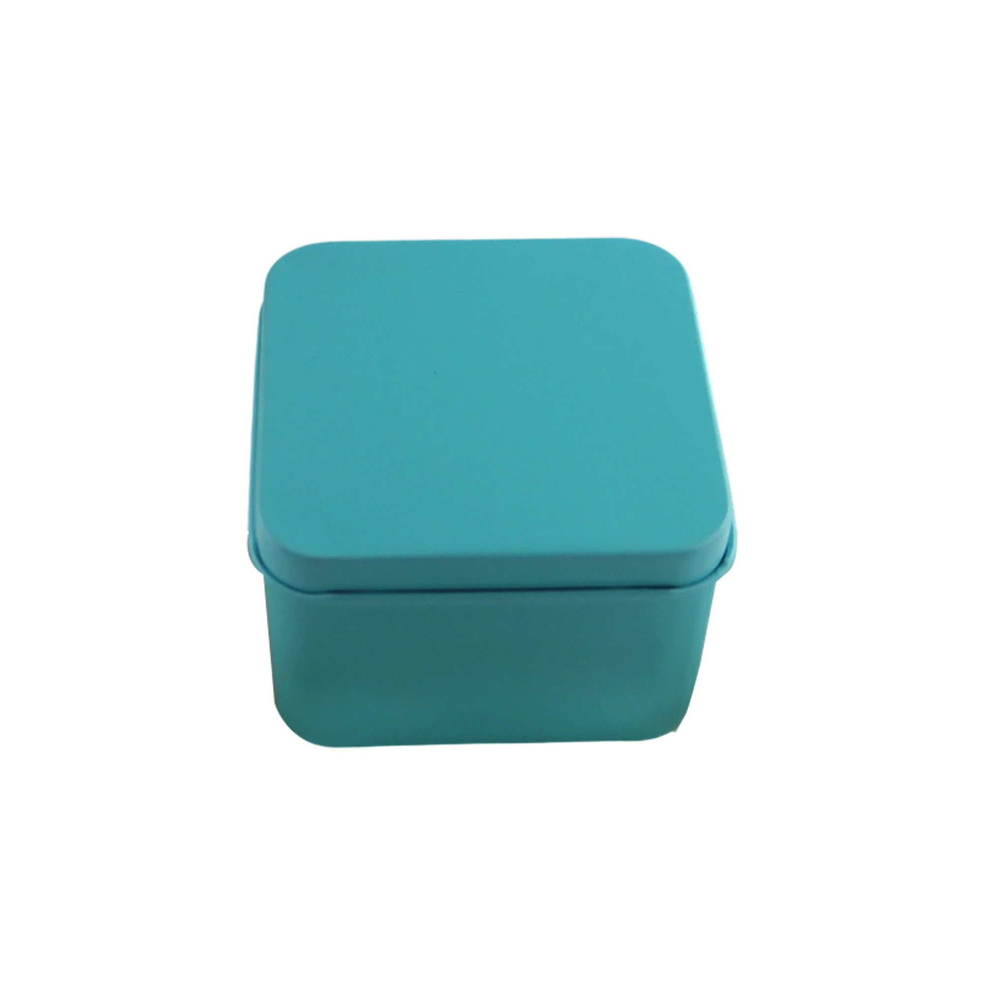 Square Metal Tin Storage Container With Secure Lid 3.35" 8