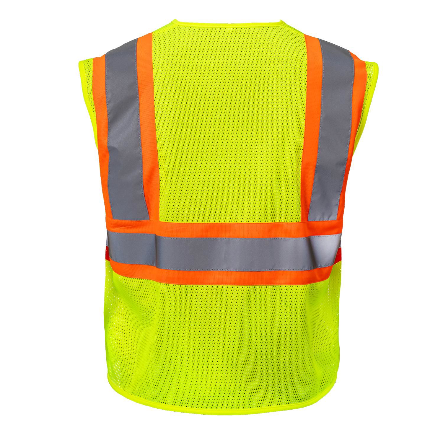 3.8 Oz. Polyester Class 2 Two Tone Reflective Tape Safety Vest With Pocket 5