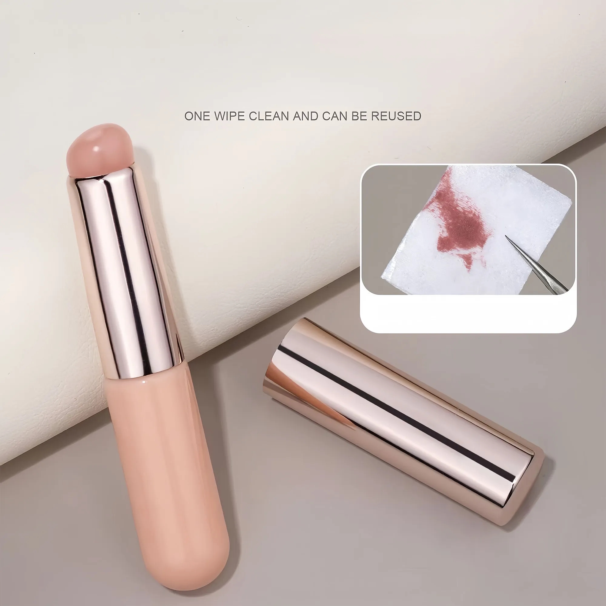 Portable Silicone Lip Brush With Dust-Proof Cover 4