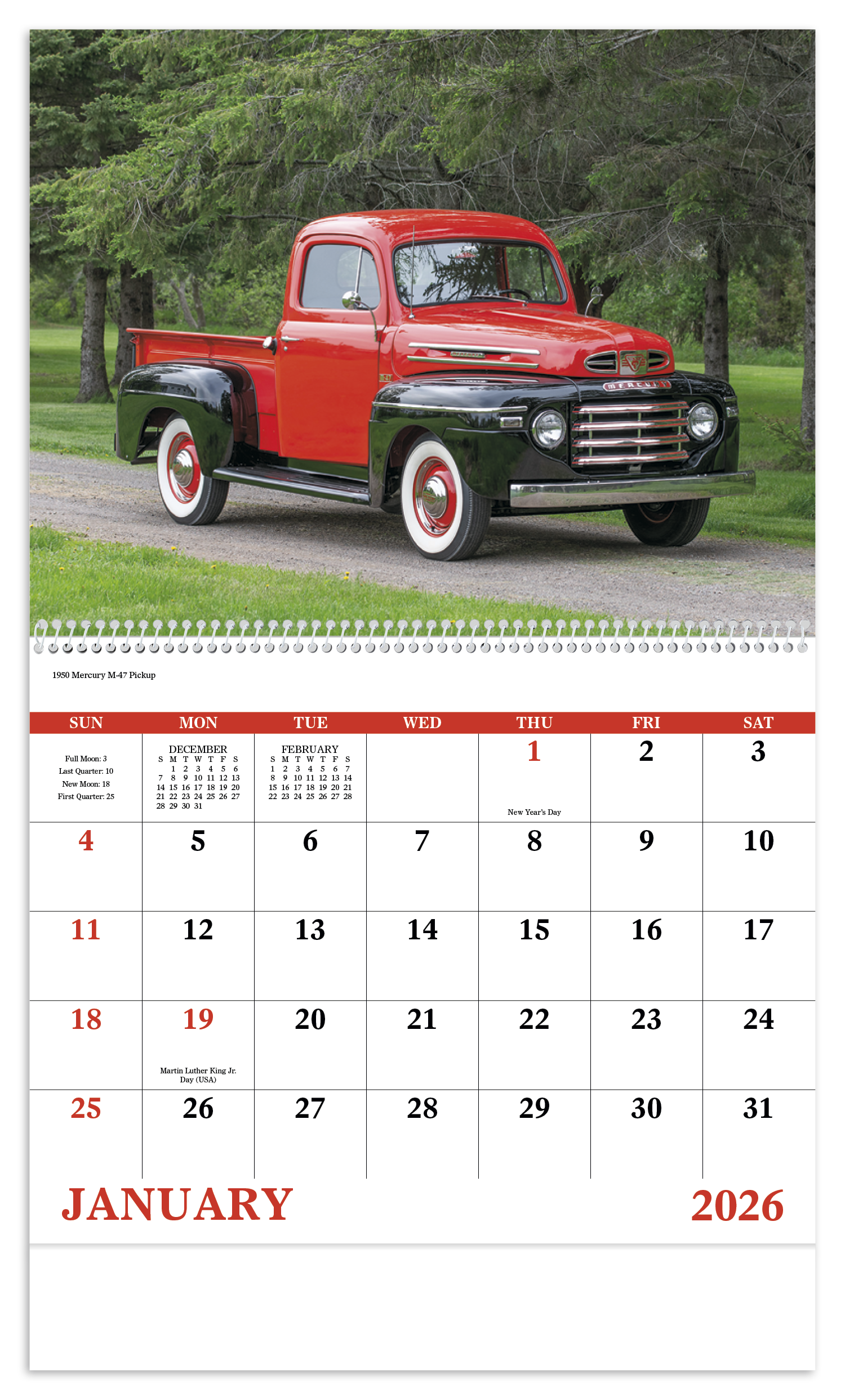 Good Value™ Treasured Trucks - Spiral Calendar 14