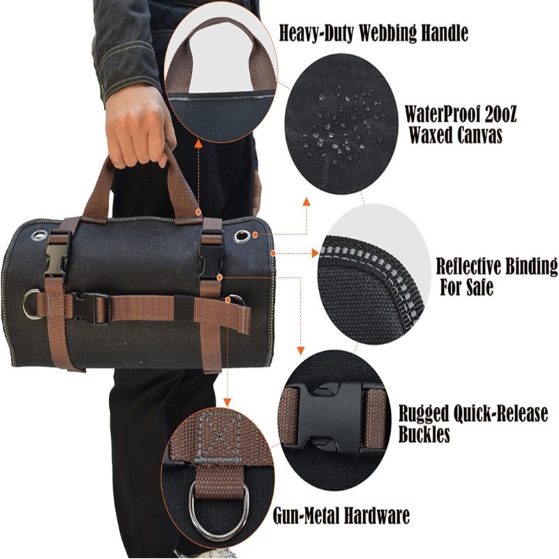 15-Pocket Roll Up Tool Bag Storage Organizer 3
