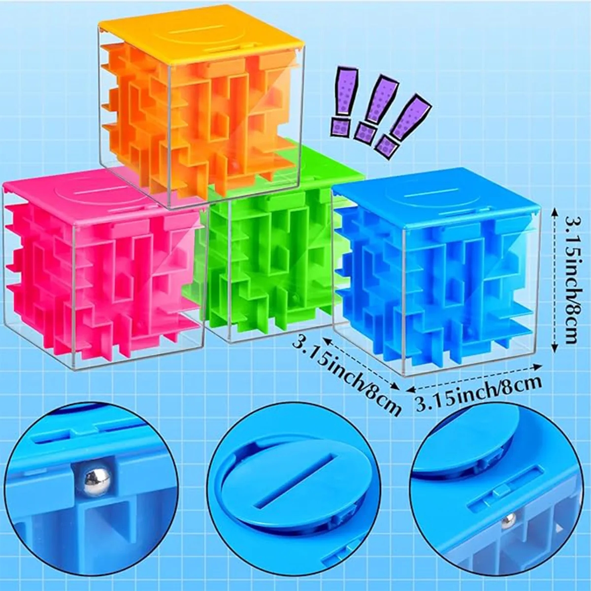 Brain Game Educational Toy Maze Puzzle Cubes 2