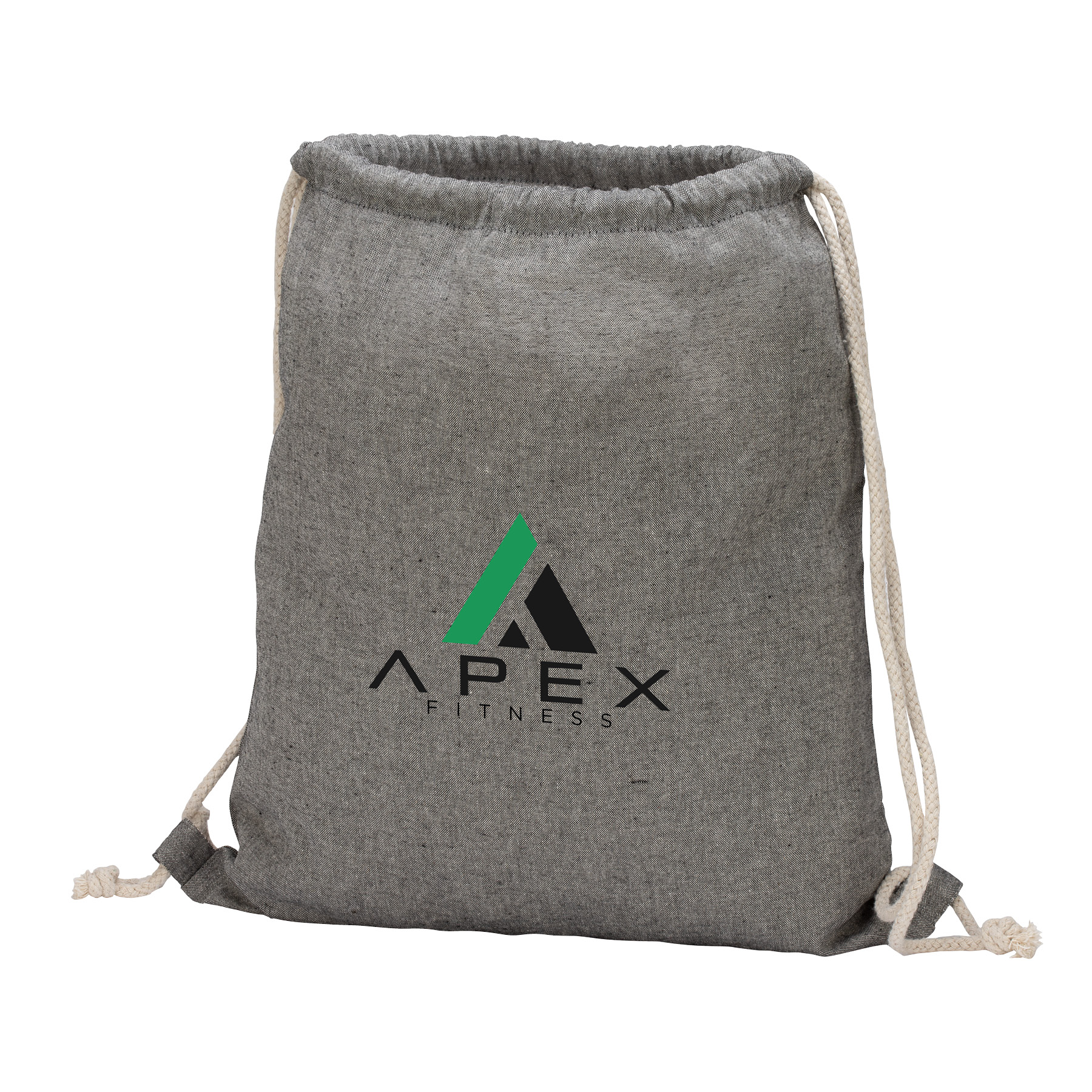 Huron Recycled Cotton Drawstring Tote 7
