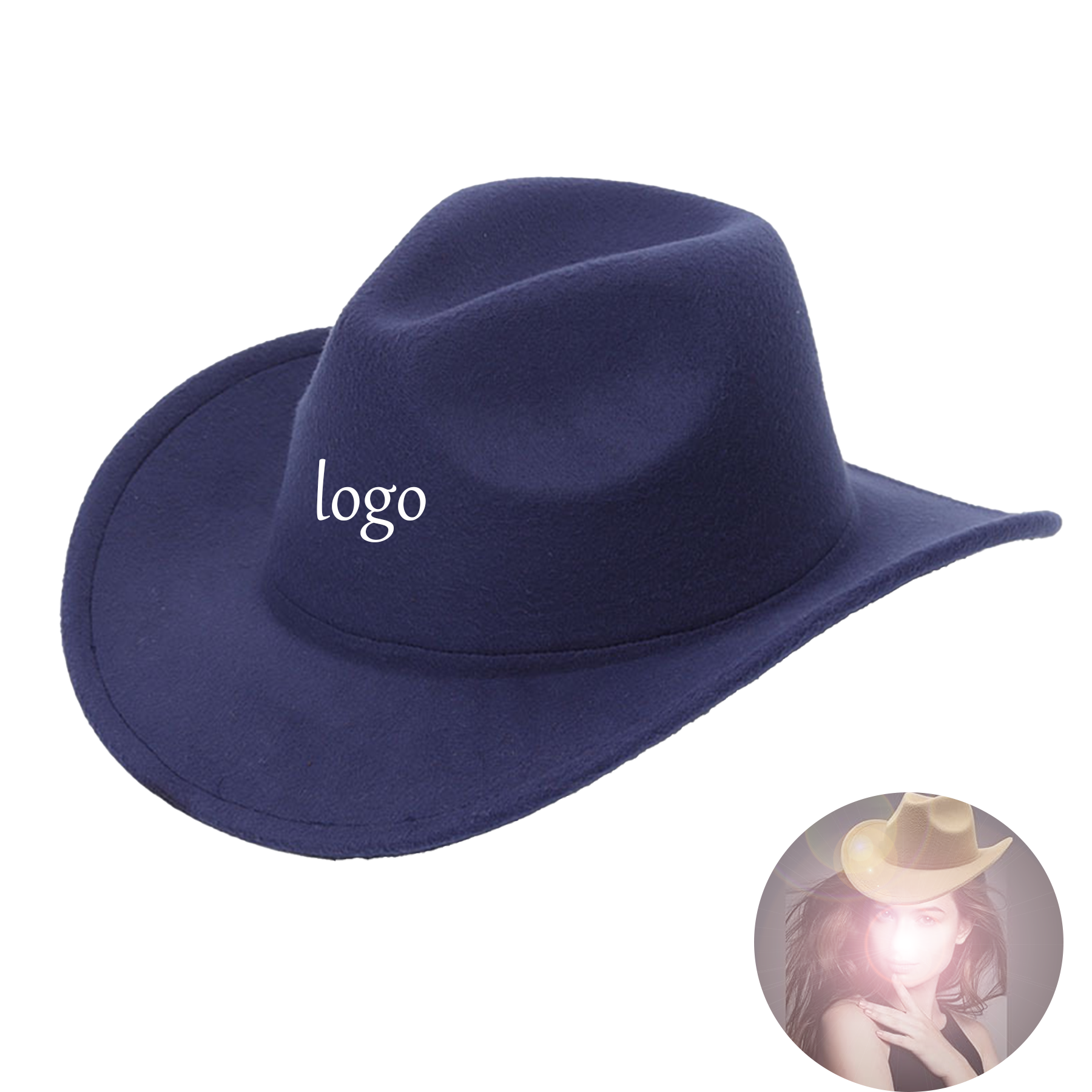 Wool Felt Western Cowboy Hat 1