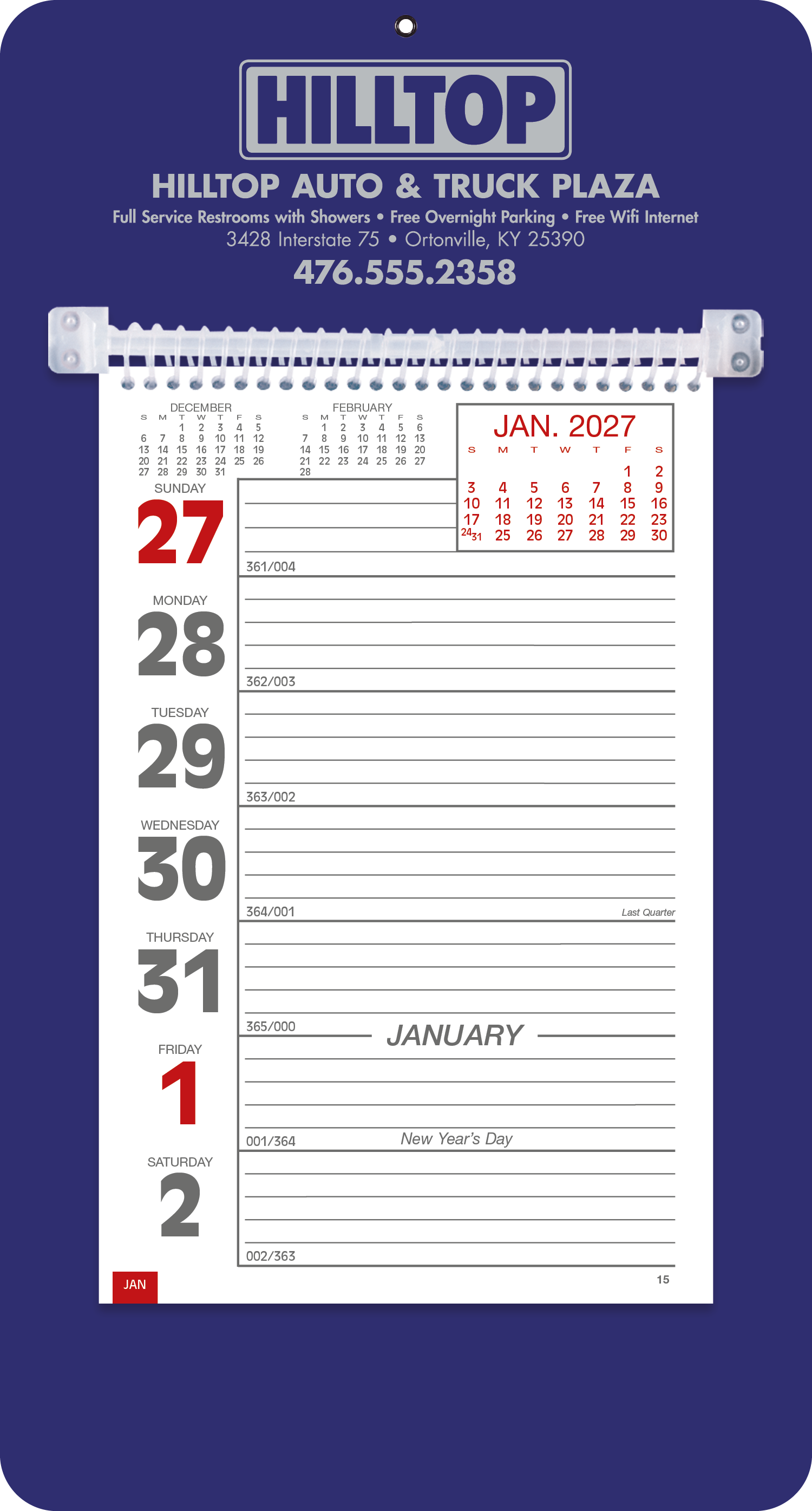 Triumph® Calendars Weekly Memo Calendar 78