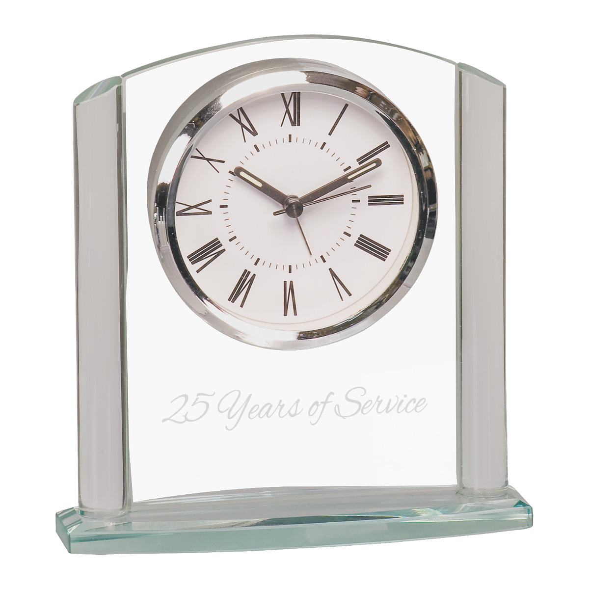6 1/4" Arch Glass Clock