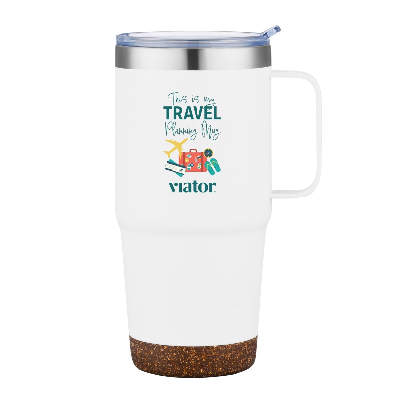 24 oz. Stainless Steel Travel Mug with Cork Bottom 5