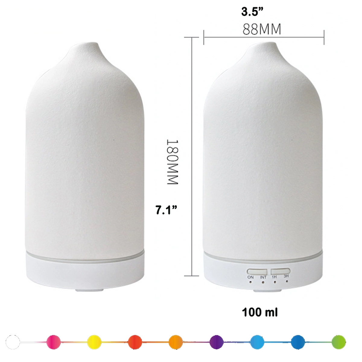 Stone Shape Ceramic Ultrasonic Essential Oil Diffuser 2