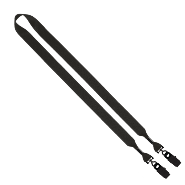 3/4" 2-Ended Polyester Lanyard with Metal Crimp & Metal Bulldog Clip 27