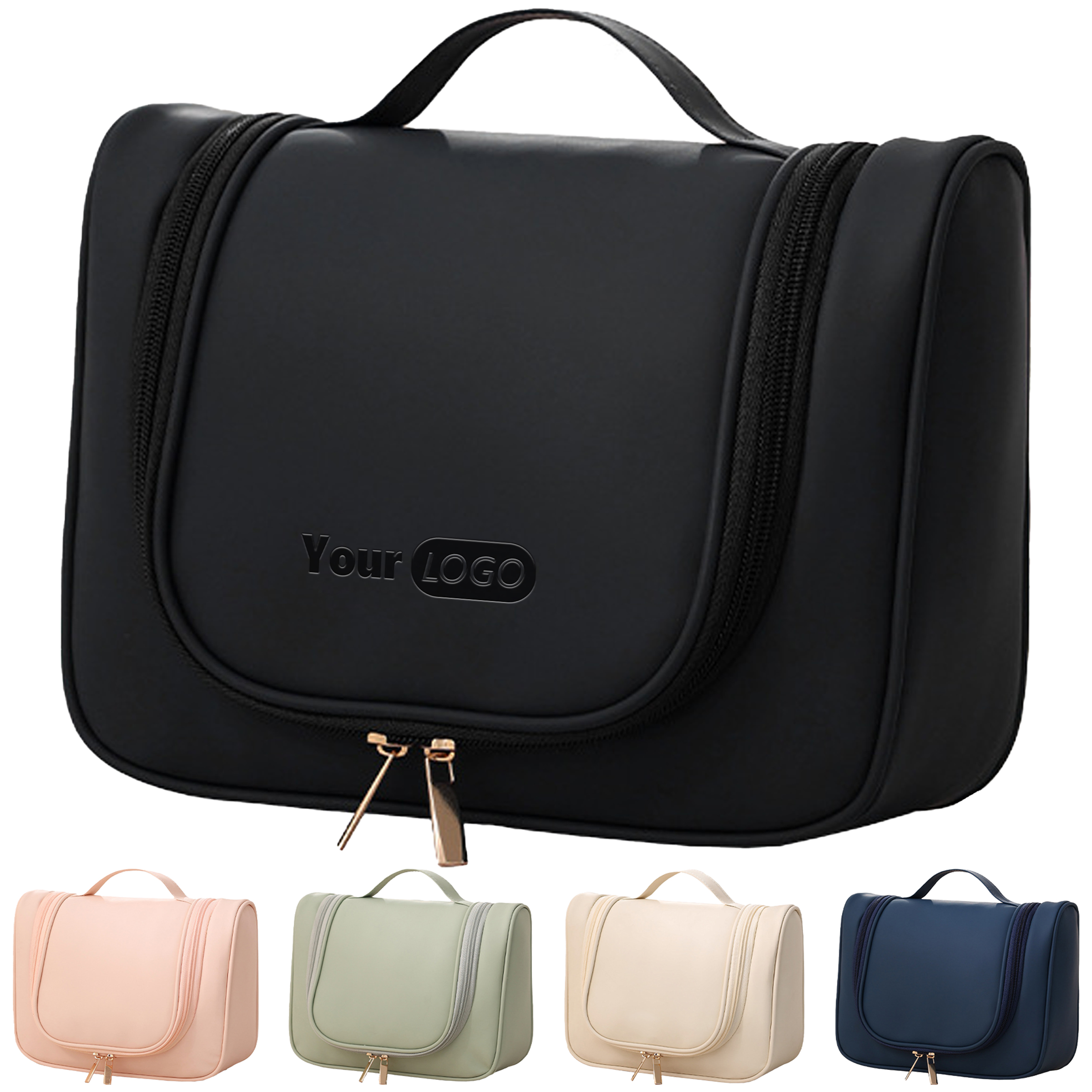 Leather Large Capacity Portable Toiletry And Makeup Bag 9