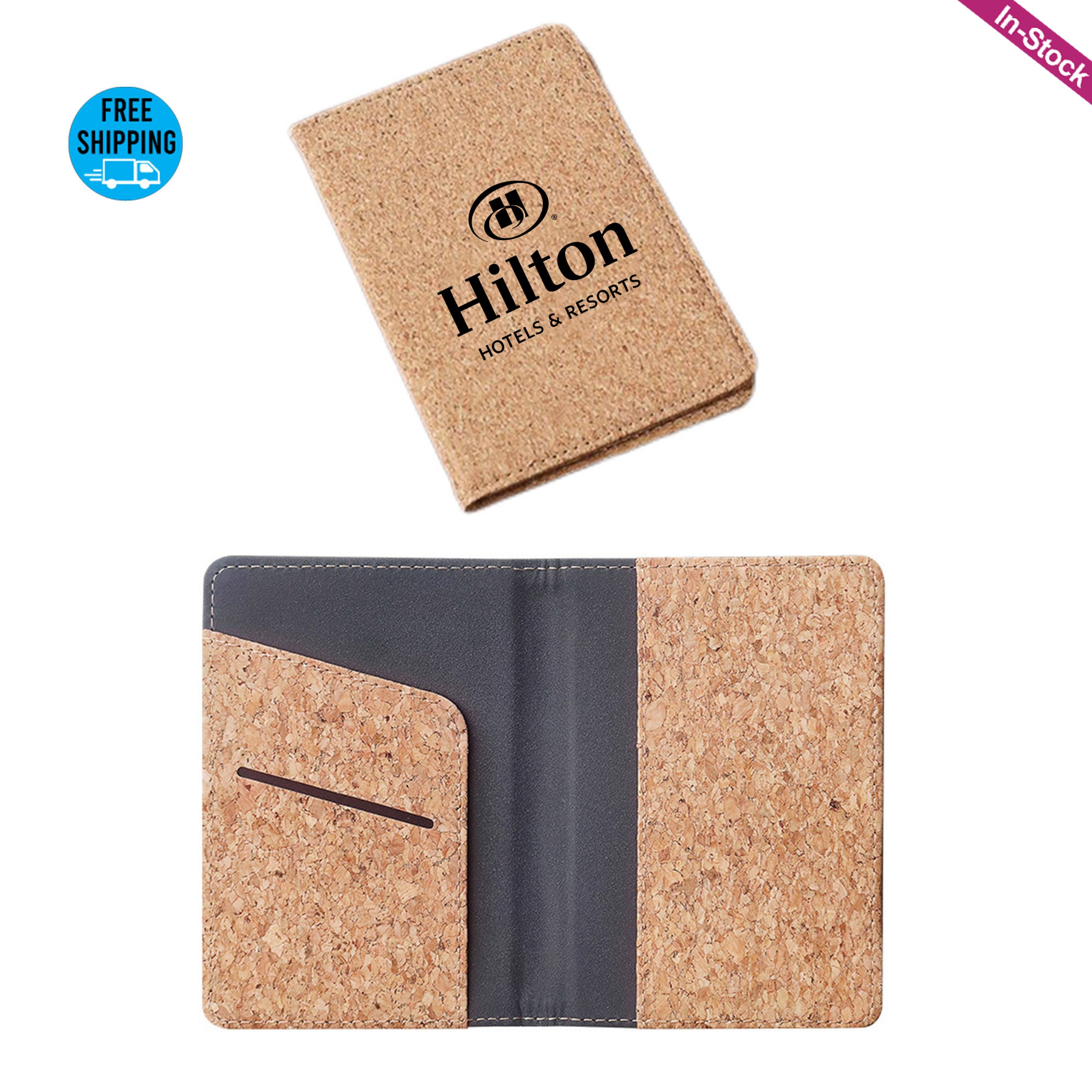 Soft Cork Vegan Leather Passport Holder 4