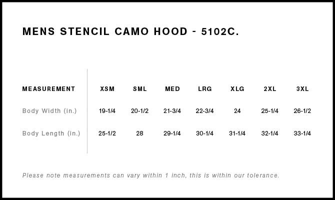 Stencil Camo Hood | 5102C, custom hoodie or sweatshirt with logo imprint 16