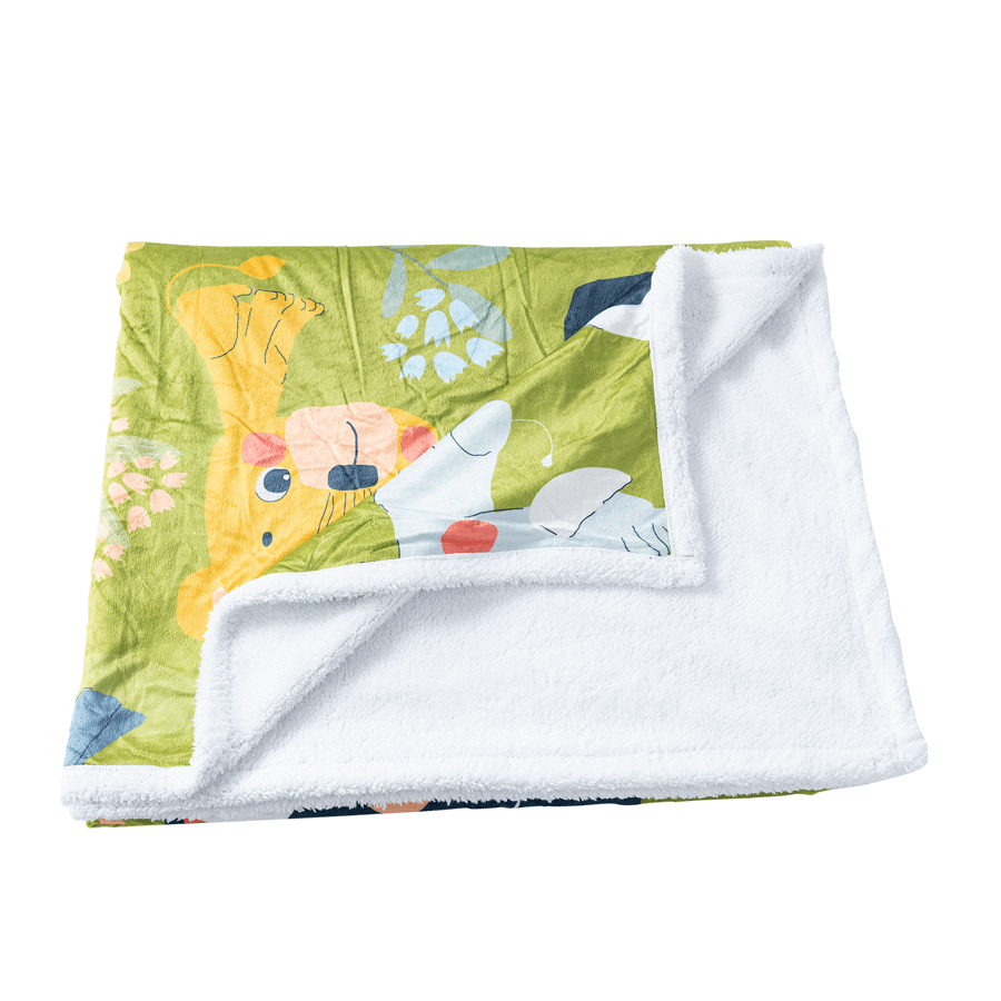 Custom Crystal Velvet Sublimation Blanket with Sherpa 8