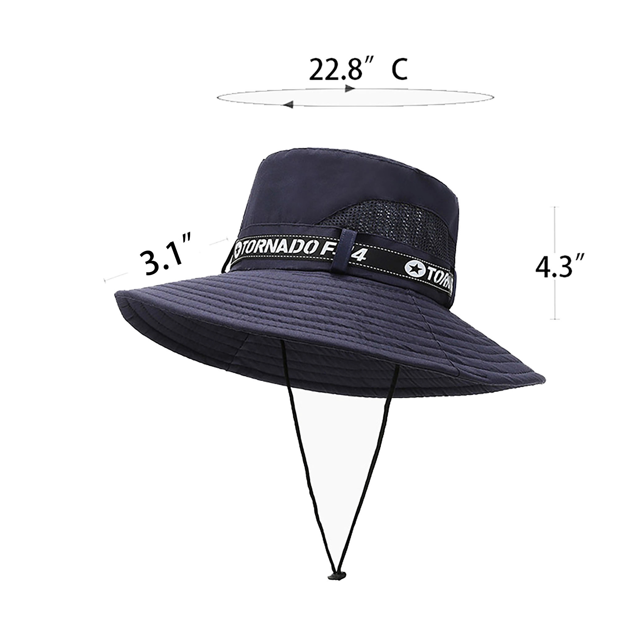3.1" Wide Brim Mesh Bucket Hat 9