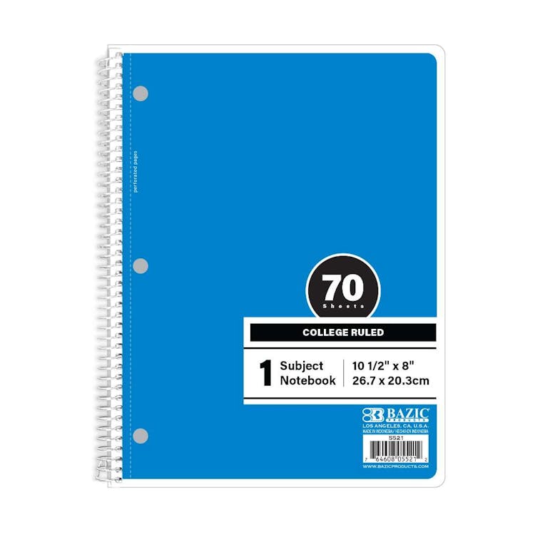 College Ruled Notebooks - 70 Sheets Blue 2