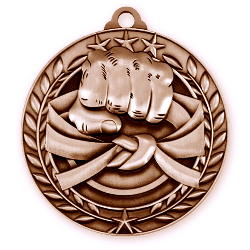 Martial Arts Wreath Award Medallion (1-3/4") 3
