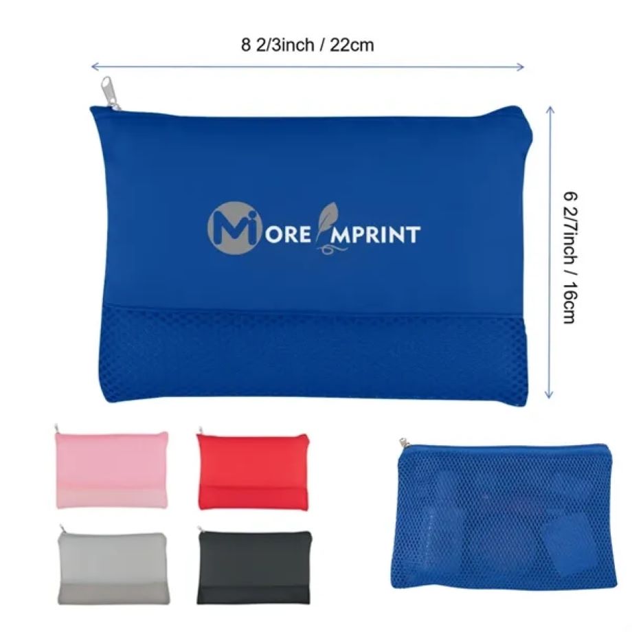 Travel Carrying Toiletry Cosmetic Zipper Mesh Vanity Bag 2