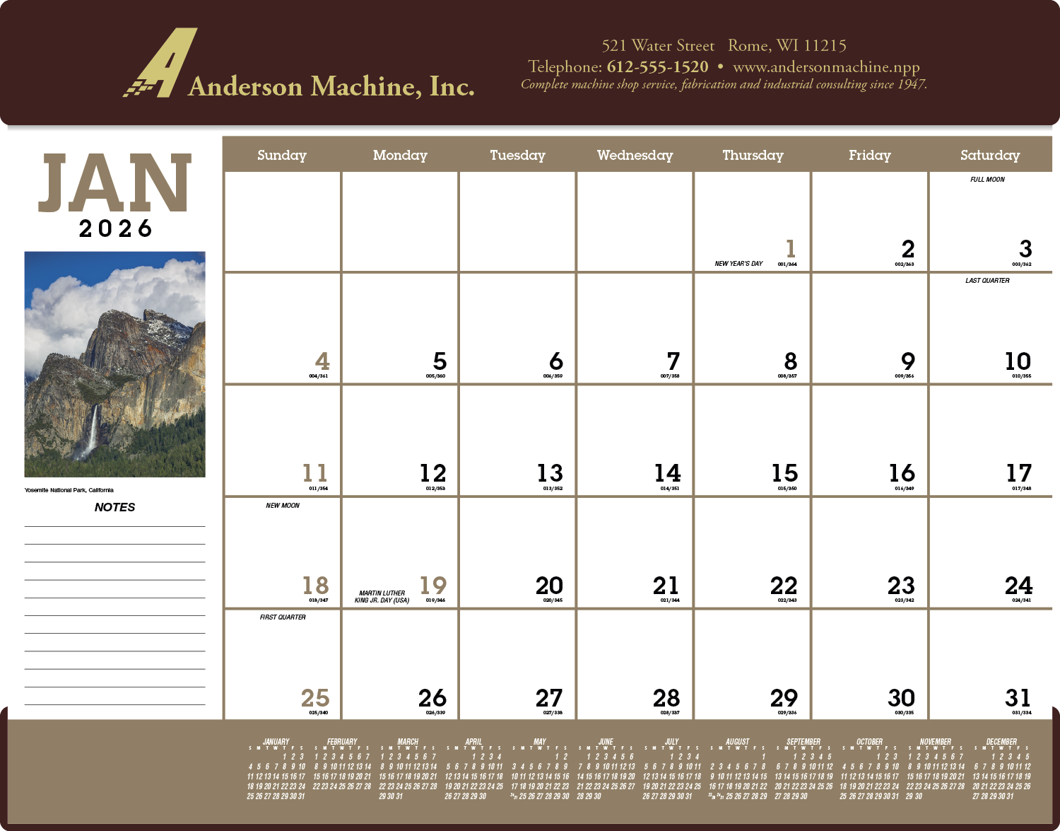 Triumph® Calendars Scenic Desk Pad 5