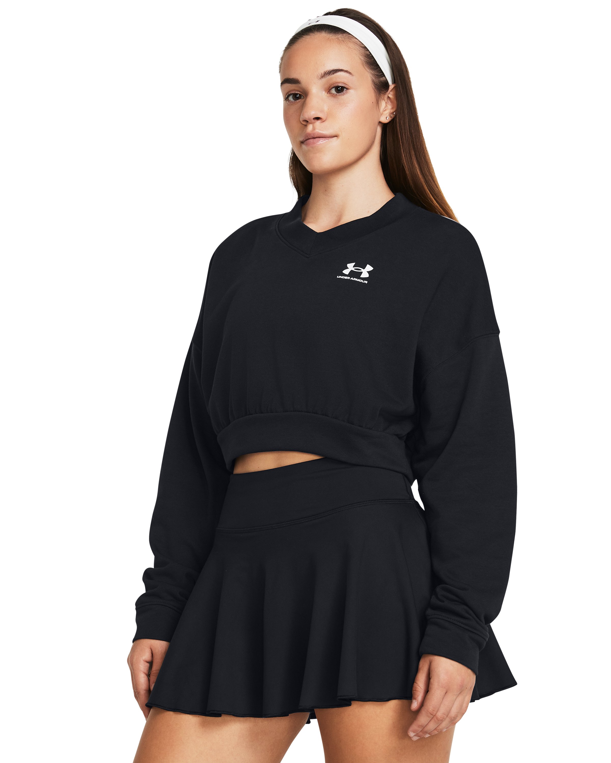 UA Rival Terry Women's Oversized Crop Crew 4