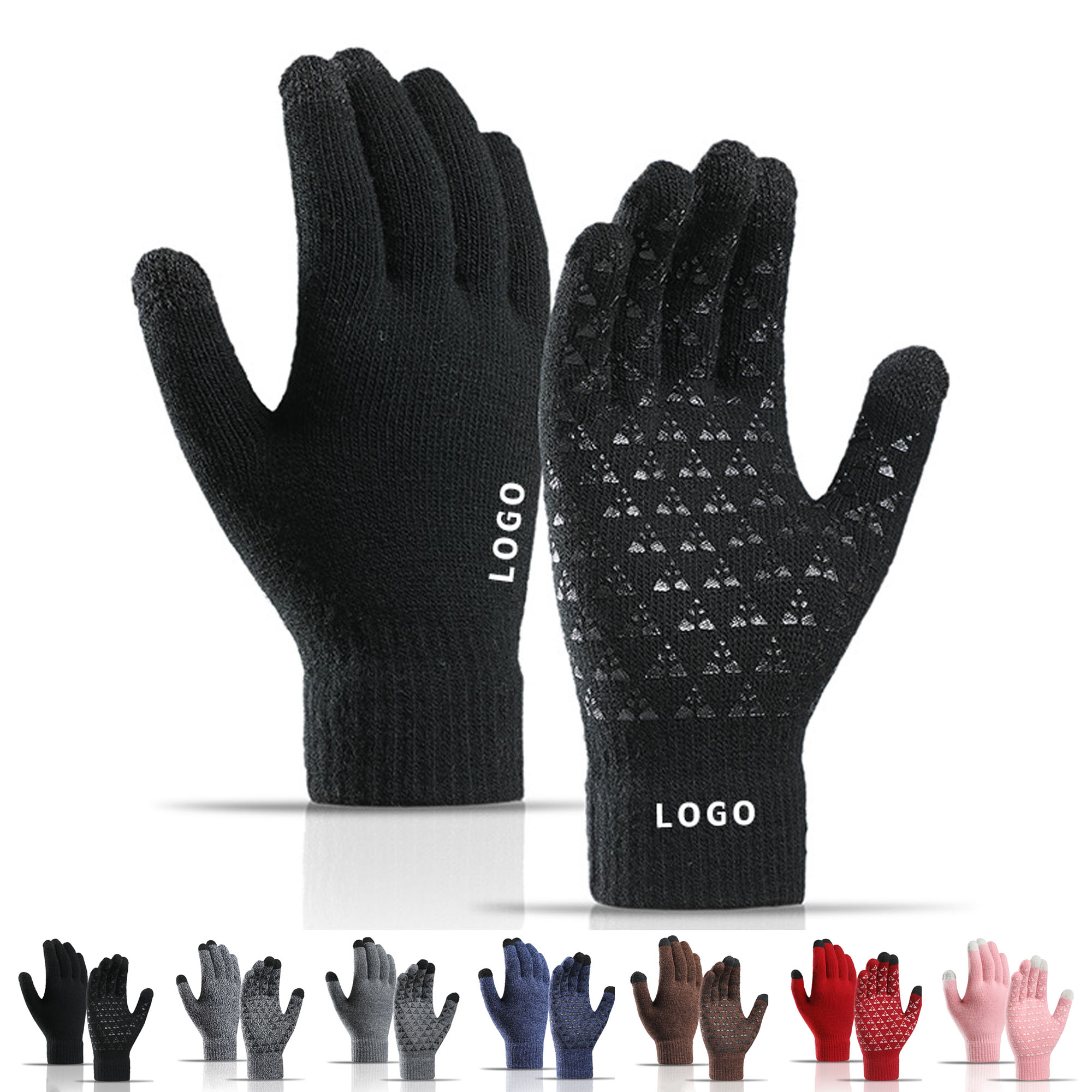 MOQ10 Winter Touch Screen Knitted Gloves 3
