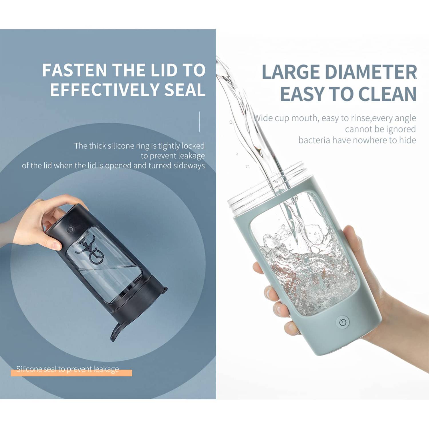 22oz Portable Electric Protein Shaker Bottle 12