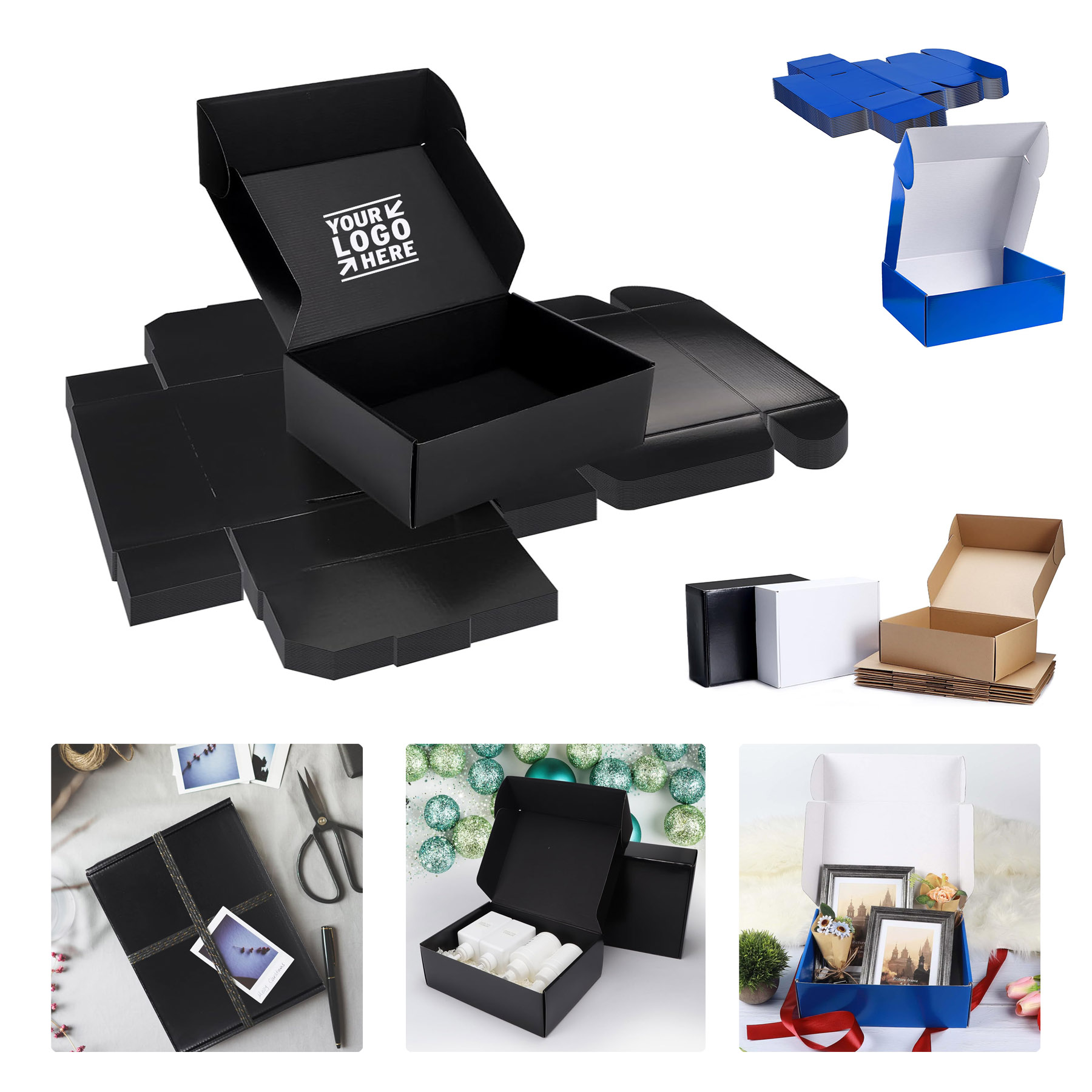 Large Recyclable 12x9x4 Inches Cardboard Mailer Gift Box for Small Business Shipping Packaging 2