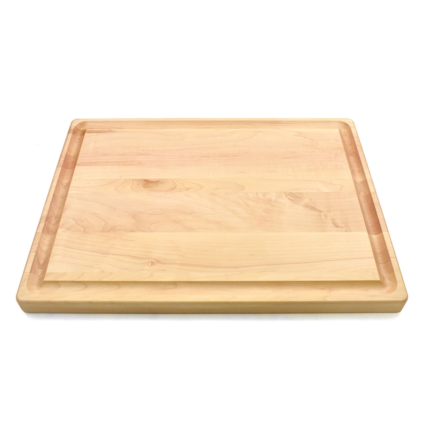 15" x 20" x 1 1/4" Maple Rectangular Butcher Block with Juice Groove 10