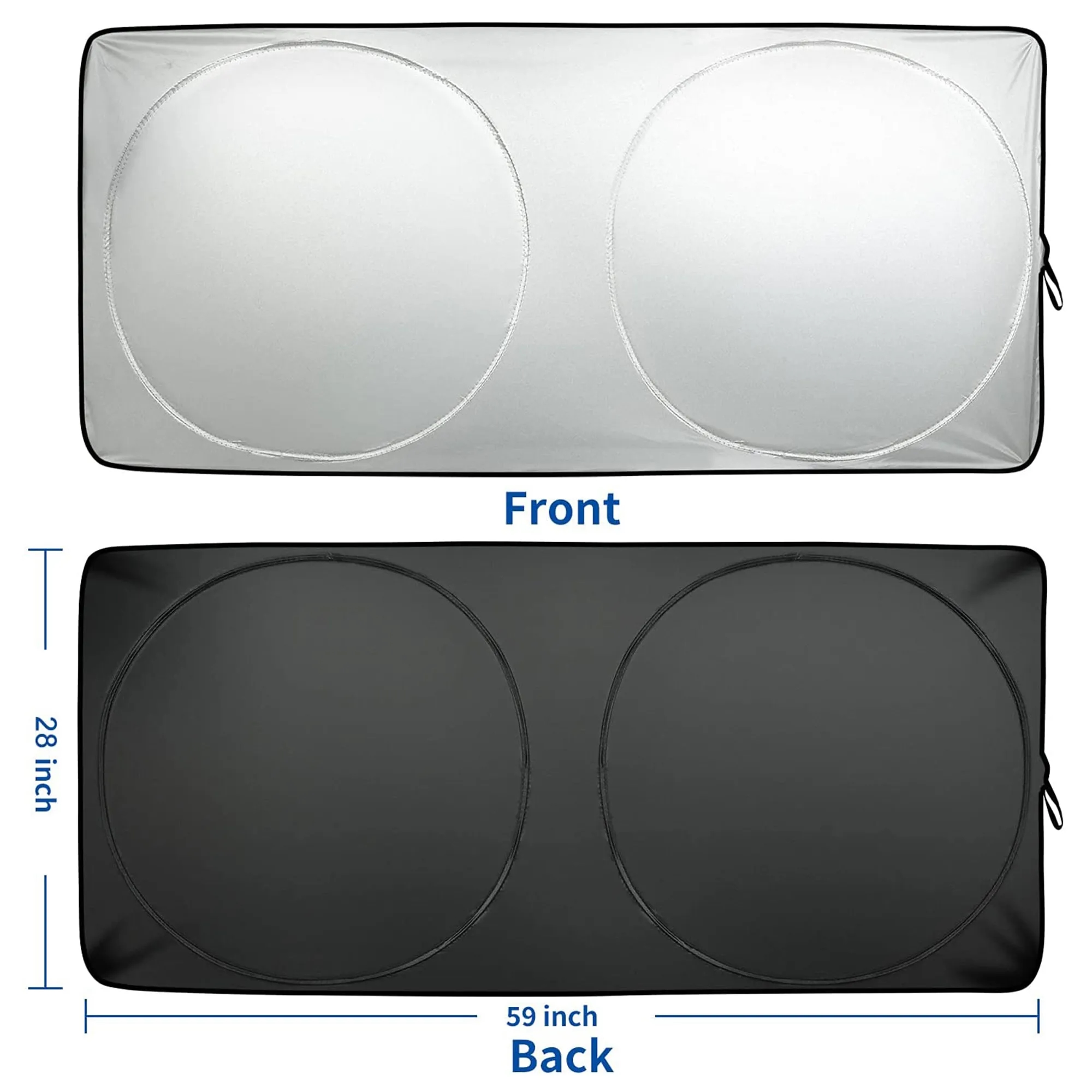 Car Windshield Sun Shade with Storage Pouch 2