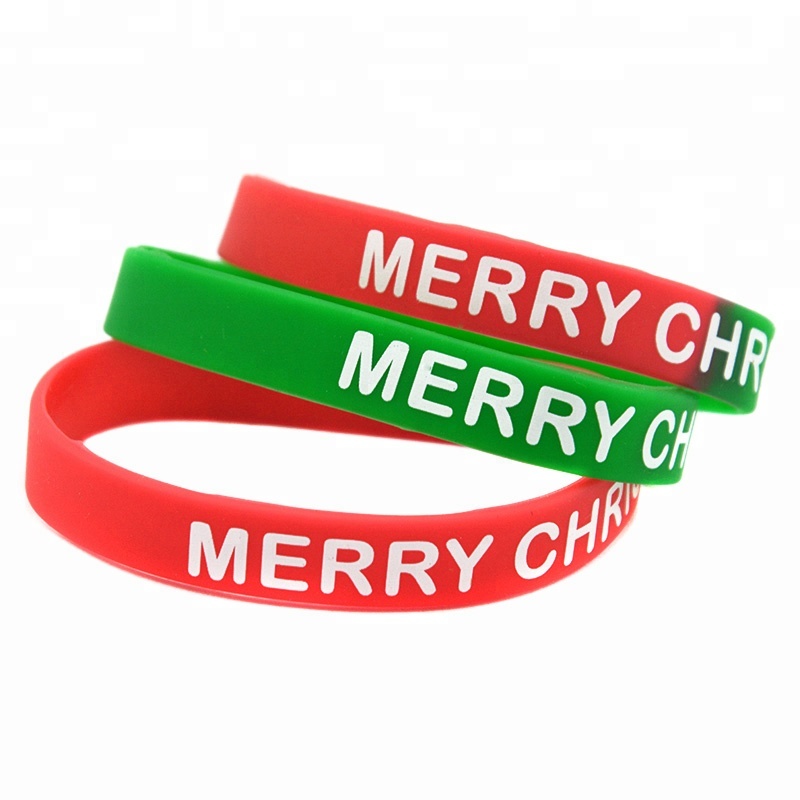 Christmas Silicone Wristbands Printed 2