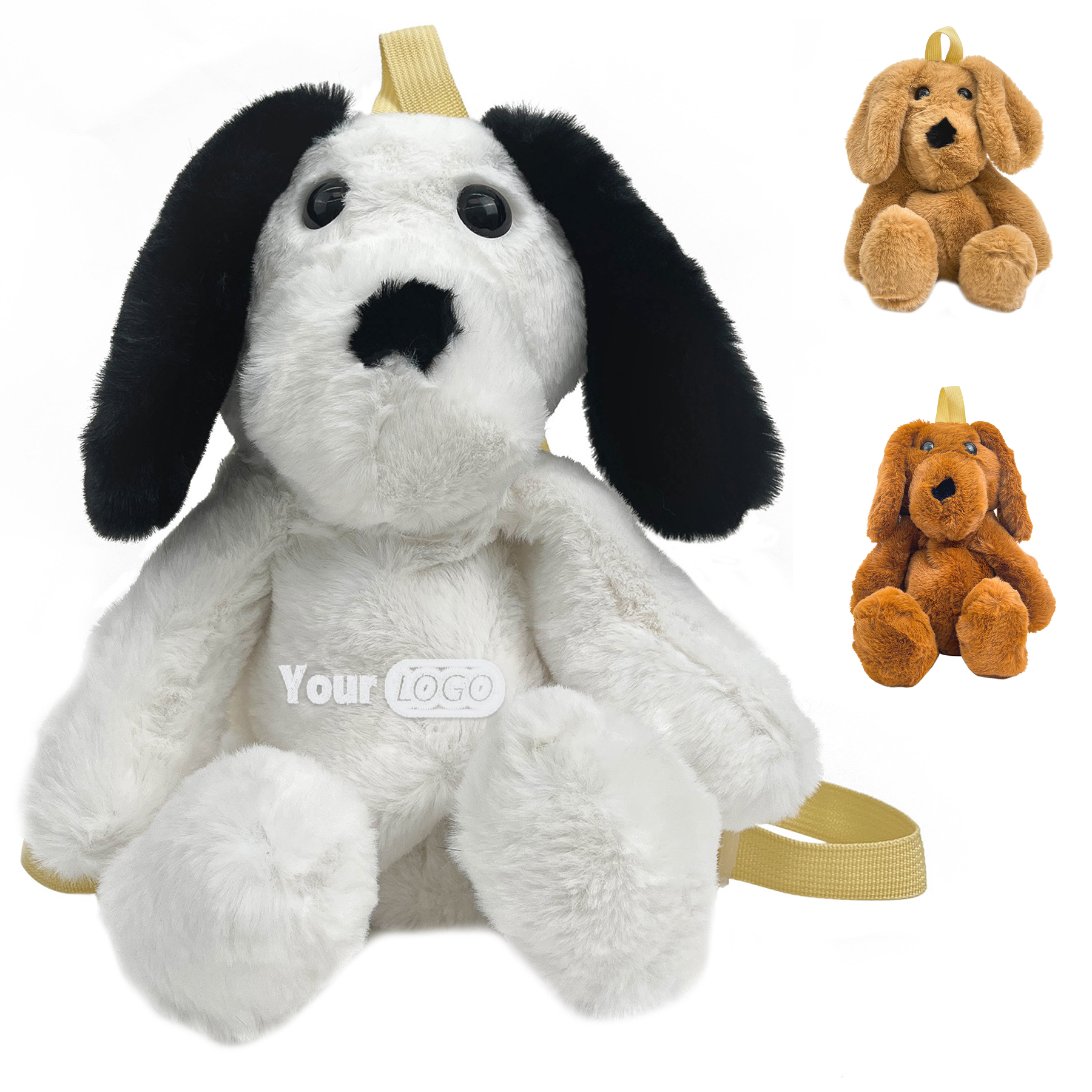 Cotton Plush puppet dog backpack for kids 3
