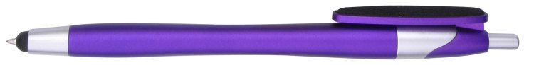 Ballpoint Pen & Stylus with Fiber Cloth Clip Cleaner – Colorful Barrel & Chrome Accents 5
