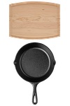 Lodge® 8" Skillet/12" Arch Cutting Board Gift Set 2