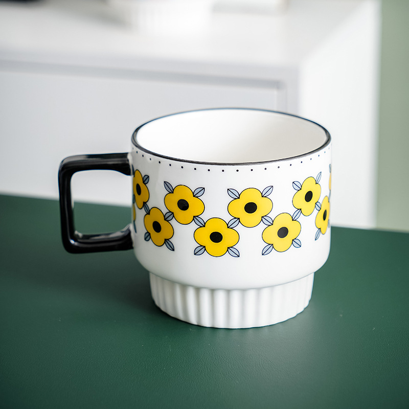Ceramic Mug Handmade Retro Stoneware Cup 6