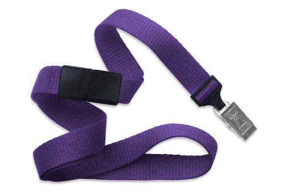 5/8" Blank Breakaway Lanyard w/Bulldog Clip (Purple) 1