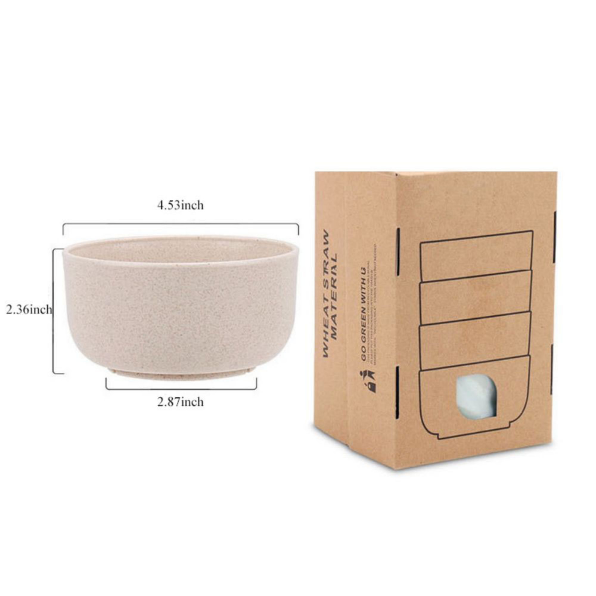 4-Piece Wheat Straw Snack Bowl Set 2