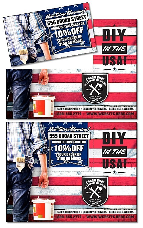 UV-Coated (1S) Card with Detachable Business Card - 10 pt. 1