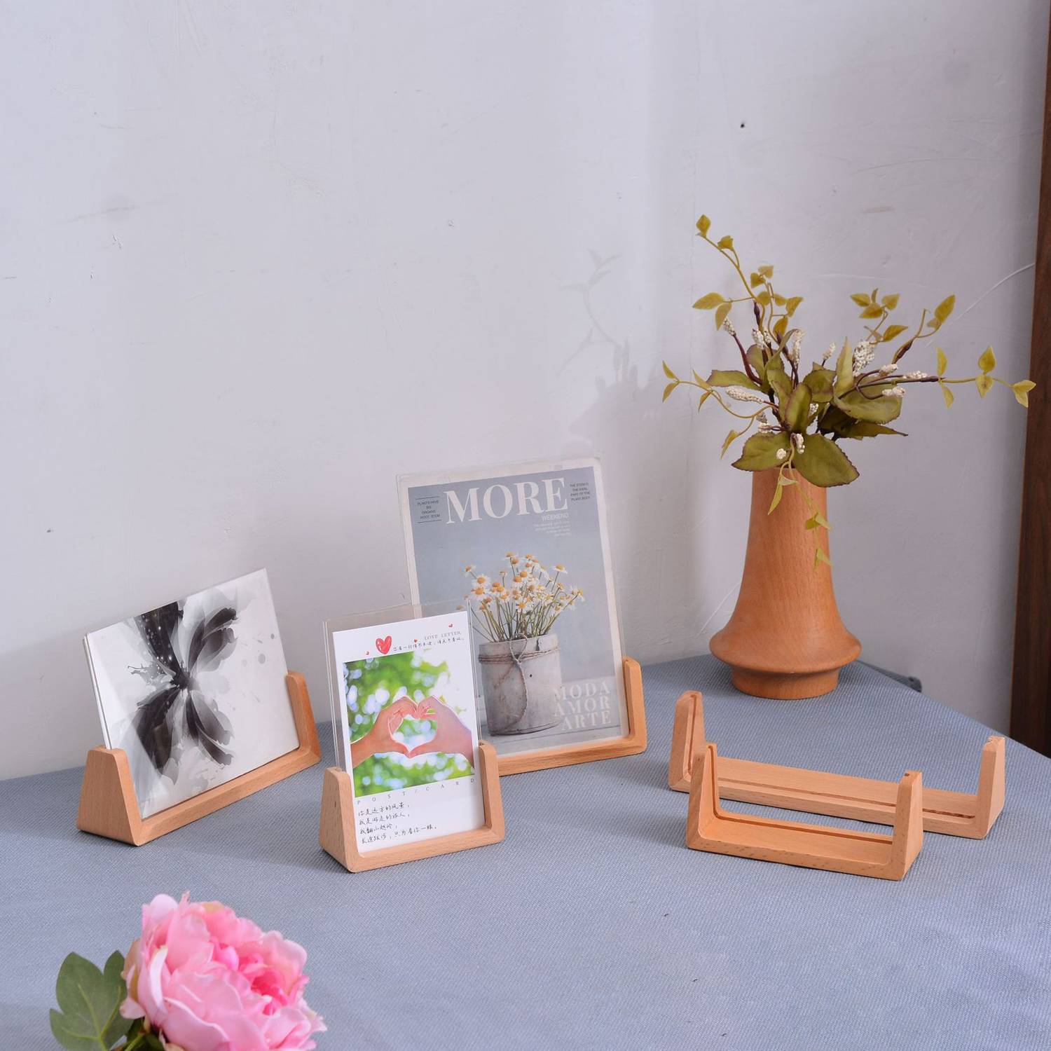 4 "6" Solid Wood Base Transparent Acrylic Photo Frame 3