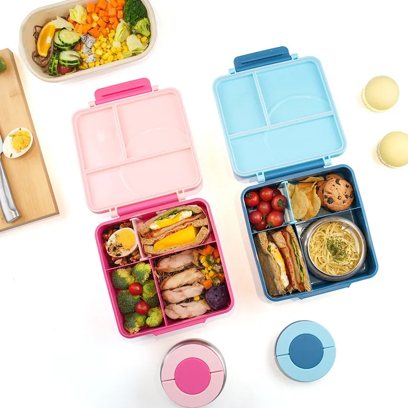Food Grade PP Bento Lunch Box With Stainless Steel Bowl 9