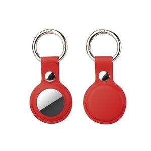 Stylish PU Leather Airtag Holder Key Ring With Loop Closure 15