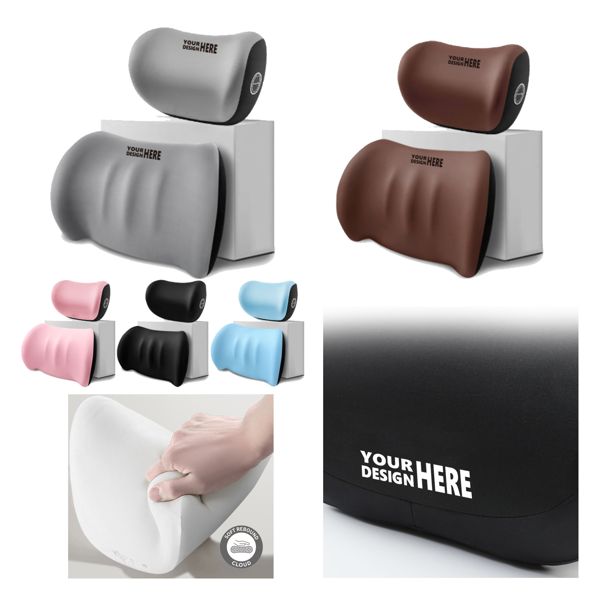 Car Headrest And Headrest Set 2