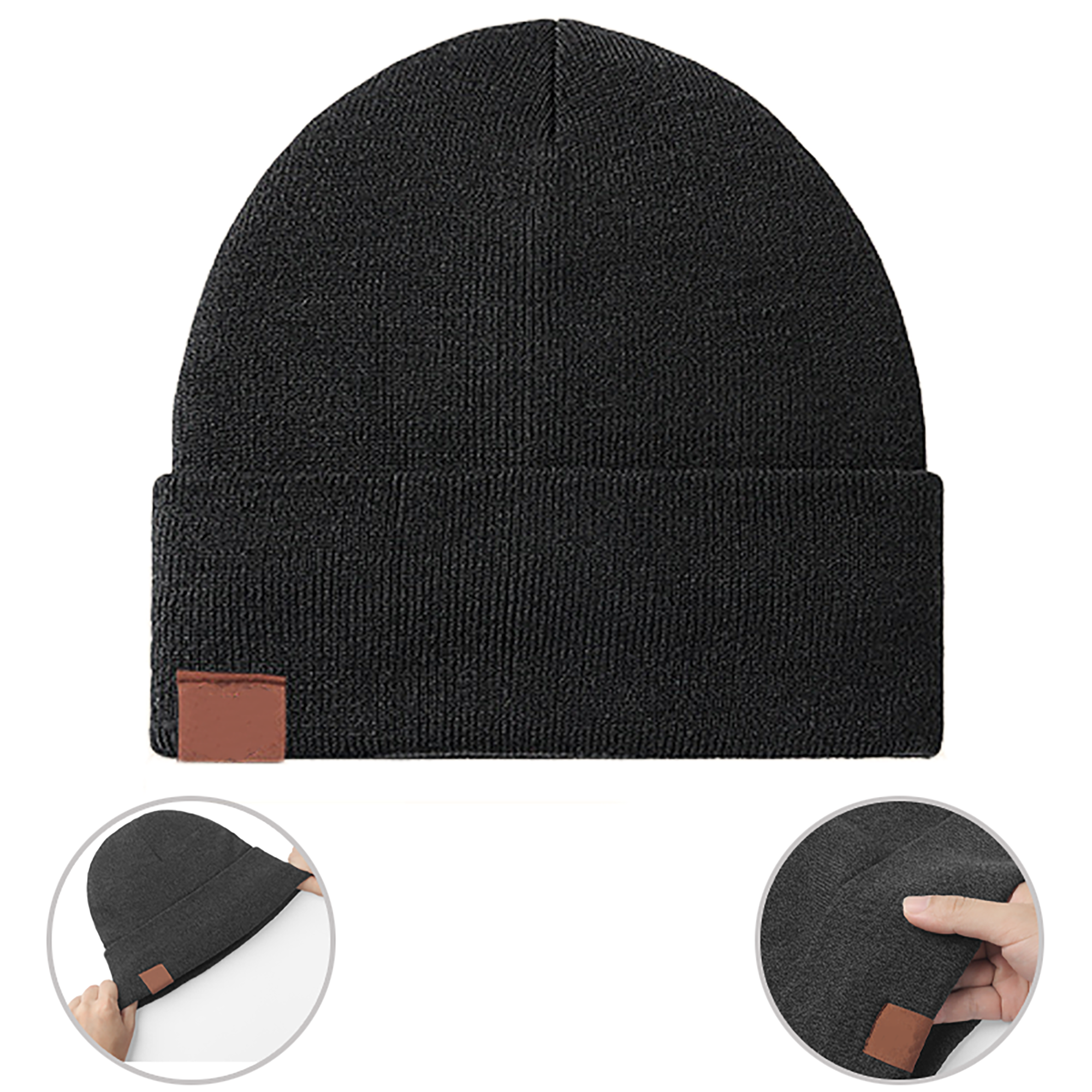 Thermal Knit Beanie with Fleece 4