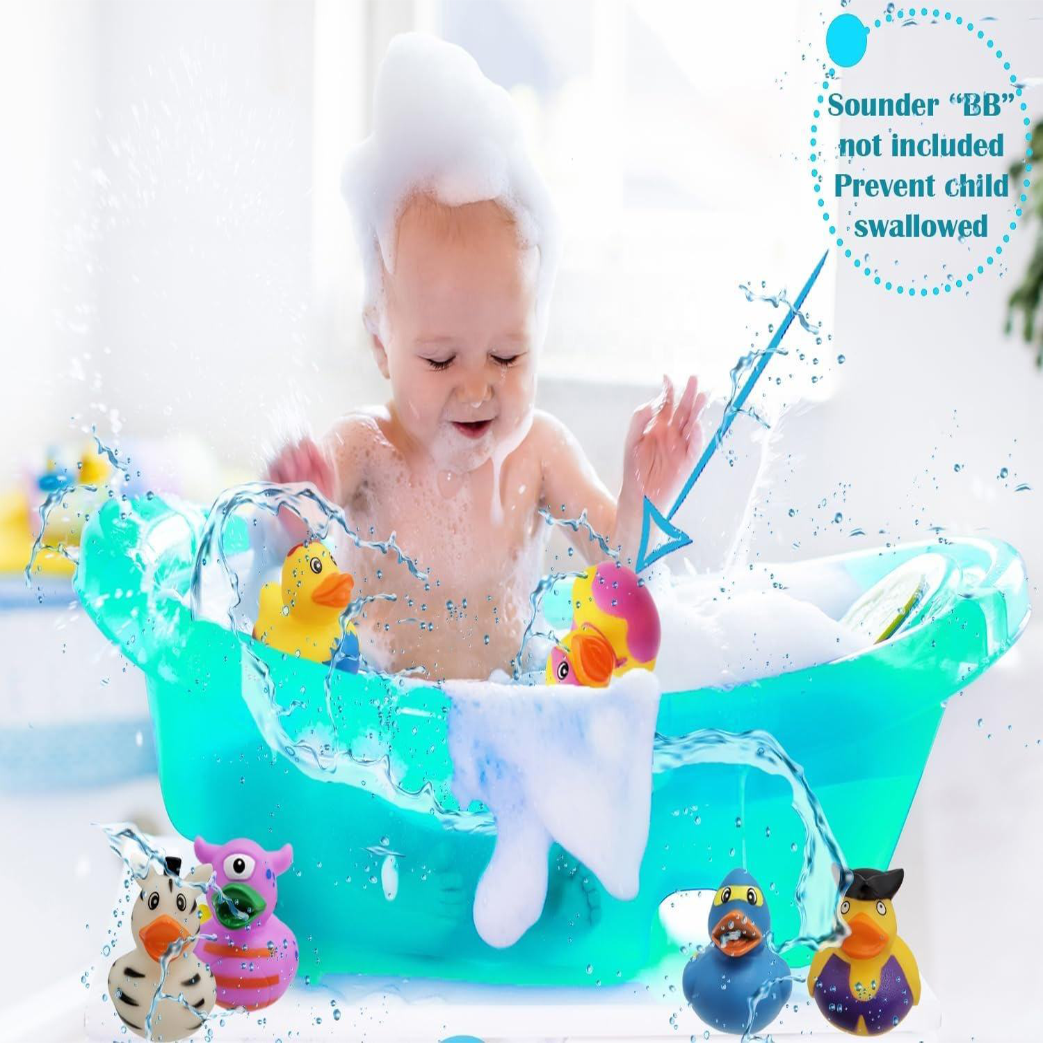 Kids Squeezable Mini Rubber Duck Bath Toy 14