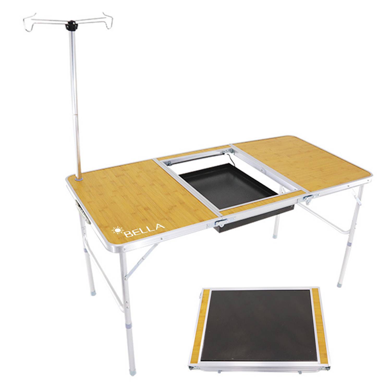 Portable aluminum alloy new barbecue folding table