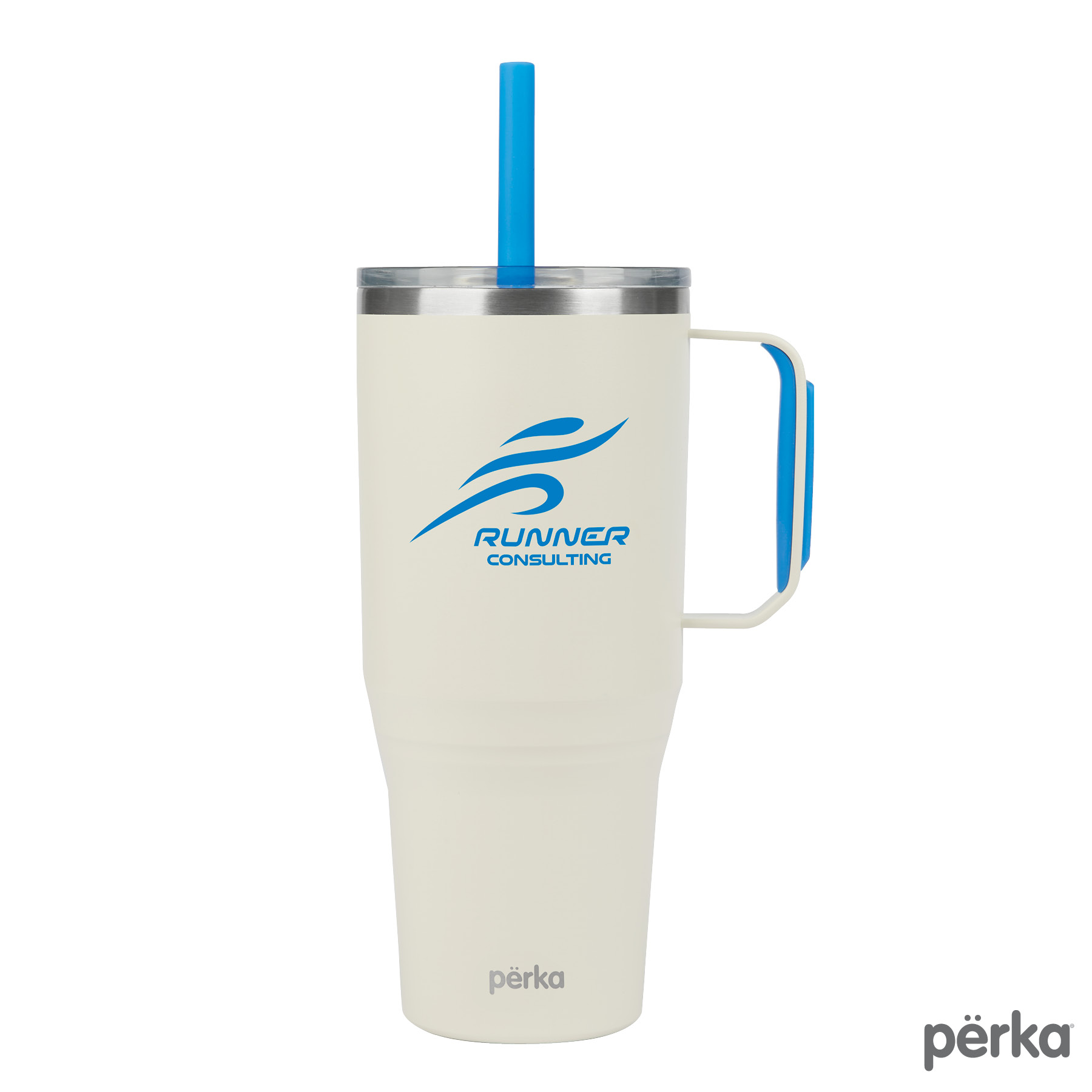 Perka® Portofino 36 oz. Double Wall Recycled Stainless Steel Travel Mug 11
